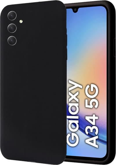Hoesje geschikt voor Samsung Galaxy A34 - Back Cover Case SoftTouch Zwart