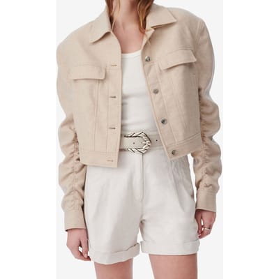 IRO Paris Acelie Jacket Beige Size: 34 | Cropped Jackets Outlet | Dames | Beige