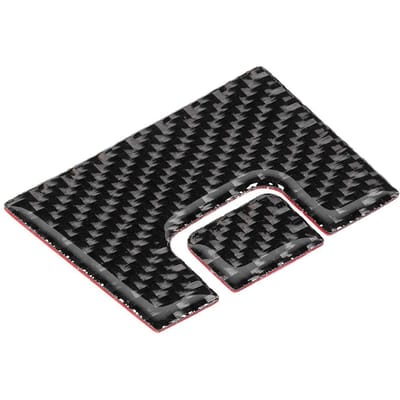 2 Stuks Set Koolstofvezel Bijrijders Opbergdoos Handgreep Sierlijst Cover Geschikt voor Nissan 350z 2006 2009 black