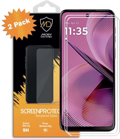 2-Pack MobyDefend Screenprotectors - Geschikt voor Motorola Moto G55 - Case-Friendly Screensavers - Gehard Glas