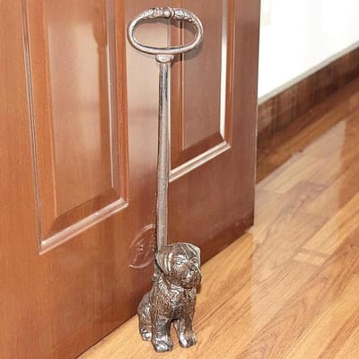 Deurstopper Gietijzer - Houten Vloer Stopper - Deuren Open Houden - Hond Design - 16.7 x 8.2 x 49.5 cm