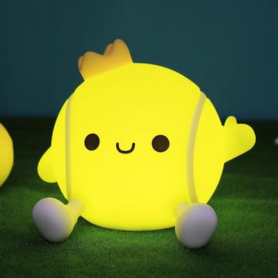 Zachte gloed siliconen tennisbal nachtlampje - sfeervolle sportdecor voor peuters en kinderslaapkamers - uniek verjaardagscadeau voor alle leeftijden
