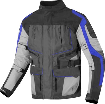 Berik Safari Zwart Blauw Waterdichte 3in1 Textiele Motorjas - Jas