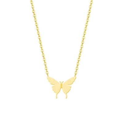 Ketting met hanger vlinder goudkleur