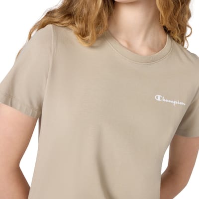 Champion T-shirt Dames Short Sleeve T shirt Beige - Maat M