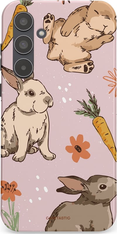 Casetastic Hoesje Geschikt voor Samsung A55 - Stijlvolle Beschermende Duo-layer Case - Hop hop knuffels