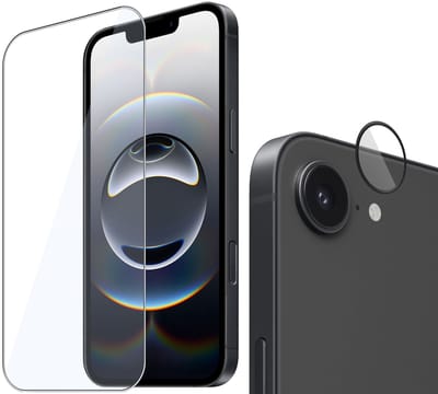 ChiGuard Screenprotector + Camera beschermglas geschikt voor Apple iPhone 16e Screenprotector - Beschermglas - Camera - Curved - GuardCover