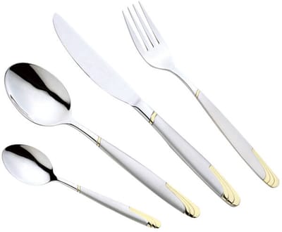 Maestro MR-1512G-24 Luxe Bestekset - 24-delig - 6 Personen - Hoogwaardig Roestvrij Staal 18/10 - Goud - Vaatwasserbestendig