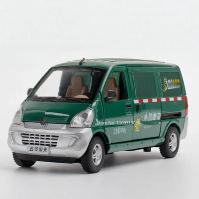 1:24 Wuling Rongguang Speelgoed Auto's Modellen Legering Diecast Deuren Geopend Miniatuur Bestelwagen Wielen Draaibaar Voertuigen Educatief Off-Road Auto