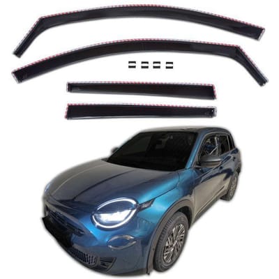 Luchtafweerstrips - Fiat 600 / 600E (sinds 2023) - Aerodynamisch - Zwart getint - Eenvoudige montage