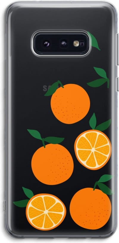Case Company® - Hoesje geschikt voor Samsung Galaxy S10e hoesje - Will you be my clementine - Soft Cover Telefoonhoesje - Bescherming aan alle Kanten en Schermrand