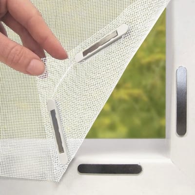 Raamhor - 130x150Cm - met Magnetische Bevestiging - Universele Raam Hor - Muggengaas Magneet - Magnetische Hor Voor Ramen - Geen Boren en Schroeven - Horgaas Inkortbaar - Veelzijdig en Gemakkelijk te Monteren - Wit