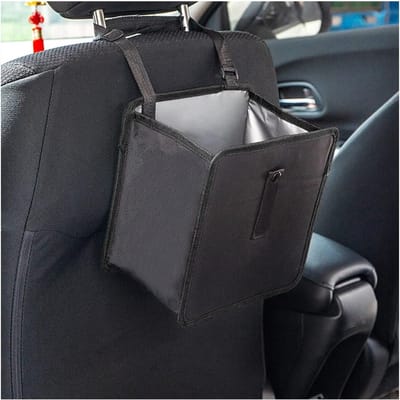 Auto Prullenbak - Auto Afvalbak - Voertuig Vuilnisbak - Waterdichte en Lekvrije - Opvouwbare - Auto-Opslag - Auto Accessories Interieur - Reisgoederen - Nylon - Draagbaar met Hangband - Voor Auto, Picknick, Kamperen