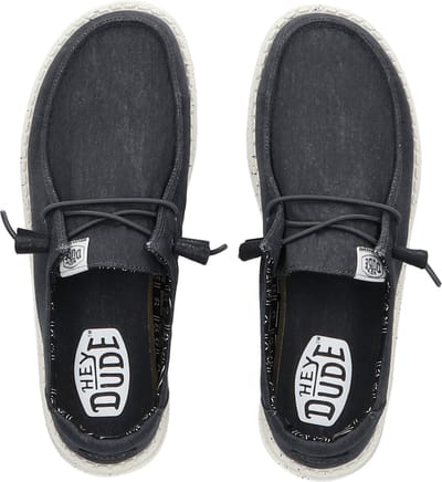 HEYDUDE Wendy Canvas Dames Instappers Black Maat 37