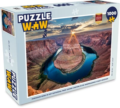 Puzzel Horsehoe Bend in het Nationaal park Grand Canyon in de Amerikaanse staat Arizona - Legpuzzel - Puzzel 1000 stukjes volwassenen