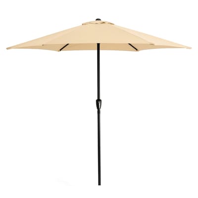 ACAZA Parasol - Stokparasol - Taupe - 270 cm diameter - ALUMINIUM - Tuinparasol - Ronde Parasol - Waterdicht