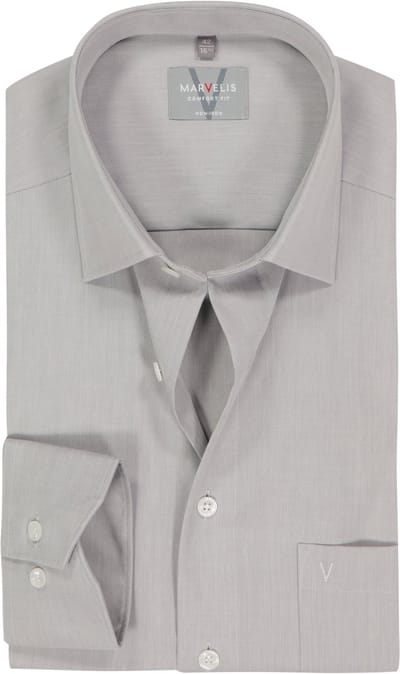 MARVELIS comfort fit overhemd - grijs