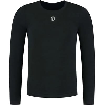 Rogelli Merino Dames en Heren Ondershirt Wielrennen - Lange Mouw - Zwart