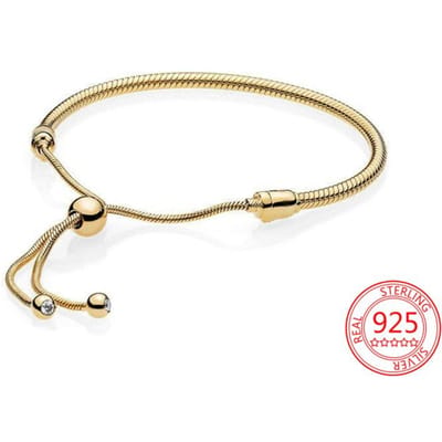 Echte 925 Sterling Zilver Moments Four Style Slangvormige Ketting Schuifarmband Leren Armband Huwelijksfeest Meisjes Sieraden beige