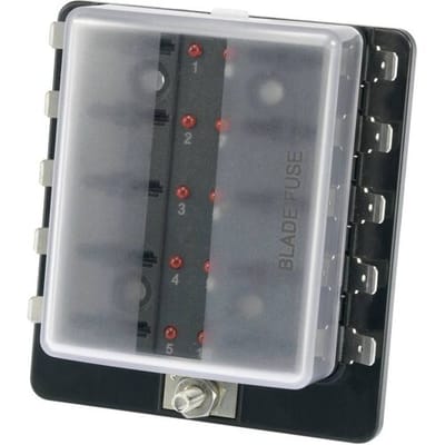 TRU COMPONENTS TC-R3-76-01-3L110 Autozekeringhouder Met statusaanduiding Geschikt voor Platte zekering standaard 30 A 32 V/DC 1 stuk(s)