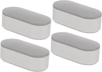 Toilet Zitting Dempers - Toilet Onderdelen - Verhoogt Comfort - Zelfklevende Installatie - 45 x 19 mm - Lichtgrijs