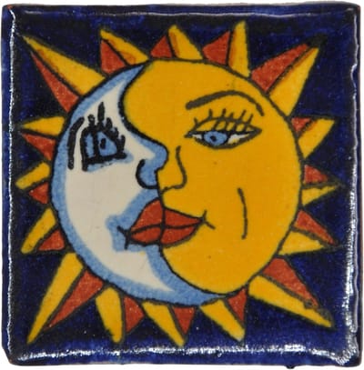 Keramische Tegel - Mexicaanse Decoratie - Wanddecoratie Keuken - Handgemaakt Ambachtelijk - 5cm - Geglazuurd