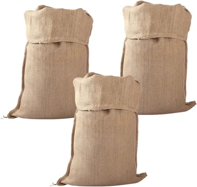 Grote Jute Tassen 50 x 74 cm, Bedrukte Motieven voor Planten, Zandscheppen en Oogstbescherming