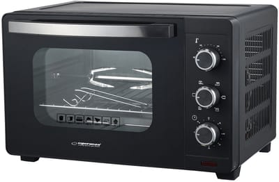 Esperanza Napoli EKO006N Mini Oven - 25 Liter - 1600W - Met Hetelucht (Convectie) - Instelbaar tot 250°C - Zwart