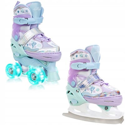 RAVEN Isla 2-in-1 Schaatsen/Rolschaatsen Violet Maat 30-33 LED Wielen