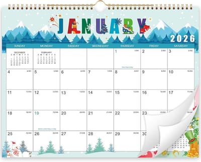 Grote Wandkalender 2026 - Maandkalender Jan. t/m Dec. 2026 met Feestdagen en Ruime Schrijfvlakken