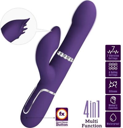 PRETTY LOVE - ZALIN RABBIT VIBRATOR PARELS 4 IN 1 PAARS | VIBRATOR VOOR VROUW | DILDO VIBRATOR | SEKSSPEELTJES VOOR VROUW | SEX TOYS VOOR KOPPELS | SEKSSPEELTJES VOOR KOPPELS | SEX TOYS VOOR VROUW | SEX TOYS | SEKSSPEELTJES | PREMIUM VIBRATOR