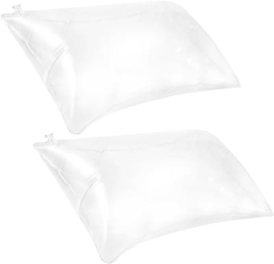 Opblaasbare Kussens - Reis Comfort Kussen - Kamperen & Outdoor - Lichtgewicht Draagbaar - 50x30x20 cm - Transparant
