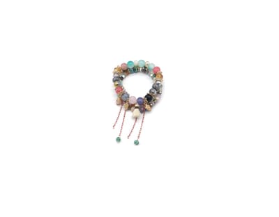 Kralenarmband - kralen - armband - touw - verstelbaar - bedeltje - hip - tijdloos - trendy - chique - feest - cadeau - geschenk - feest - feestdagen - verjaardag - vrouwen - dames