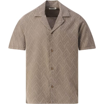 regular fit vrijetijdsoverhemd van mix van viscose en katoen model 'Bijan'