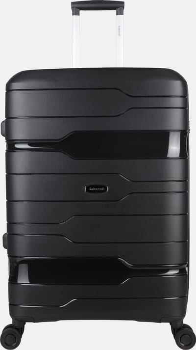 Decent ONE-CITY Grotemaat koffer 76X51X28 cm – Reiskoffer met wielen - Lichtgewicht koffer – Reiskoffer midden - Veilig TSA Cijferslot – Spinner uitbreidbaar trolley - ZWART