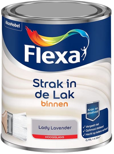 Flexa - Strak In De Lak Binnenlak Hoogglans - Lady Lavender - Mengverf - 750 Ml