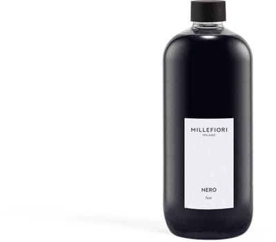 Millefiori Milano - Navulling voor Geurstokjes 500 ml - Nero - 9 tot 12 maanden