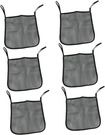 Kinderwagen Organizer - Opbergtas - Babybenodigdheden Opslag - Ademend Materiaal - 6 Stuks - Zwart