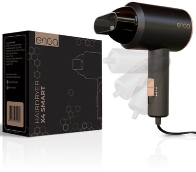 ENOA X4 SMART – Compacte Opvouwbare Reisföhn – 1100W DC Motor – 3 Snelheden & 3 Temperatuurinstellingen – Stil & Lichtgewicht – Inclusief Precisieconcentrator
