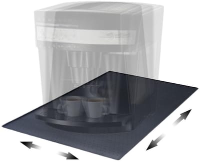 Dailygoods- Siliconenmat Antislip - Onderlegger Koffiezetapparaat - Onderlegger Werkblad - Dubbelzijdige Bescherming - 48 x 30 cm - Schokbestendig