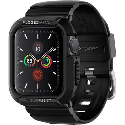Spigen Rugged Armor Pro - Apple Watch 41MM / 40MM Hoesje en Bandje - Zwart