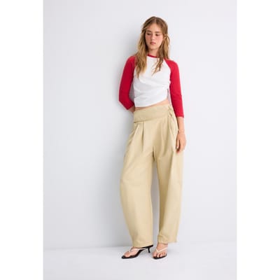 Stradivarius Baseball T-shirt met 3/4-mouw  Rood XS