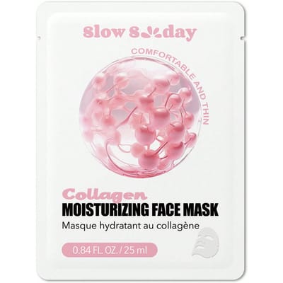 SlowSunday Collageen Hydraterend Gezichtsmasker, Verbetert Huidelasticiteit en Stevigheid, Hydrateert en Voedt, Hydrateert en Kalmeert de Huid Diep, K Beauty, Ideaal voor Feestjes, Geschikt voor Zomer & Herfst, Terug naar School