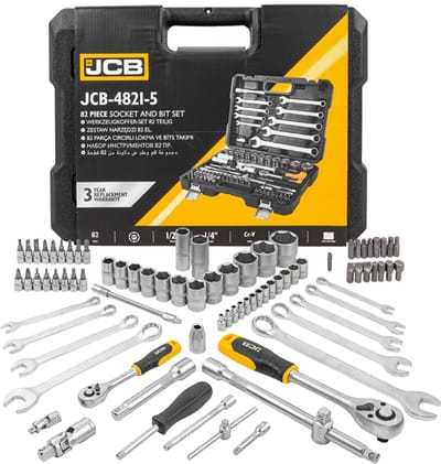 Set sleutels en doppen - Dopsleutelset - Chroom-Vanadium Staal - Ergonomische Koffer - 82 Stuks