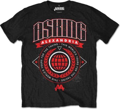 Asking Alexandria Heren Tshirt -S- This World Zwart