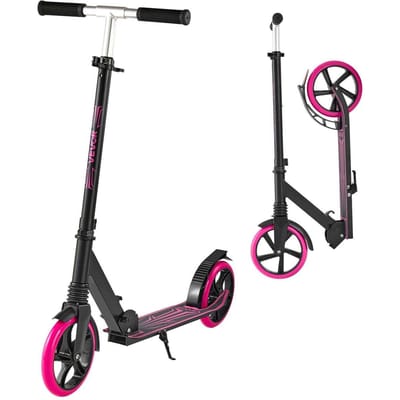 Trottinette pour Enfants 8+, Adolescents et Adultes, Trottinette 2 Roues pour Tout-Petits avec Guidon Réglable en Hauteur, Plateforme Large Antidérapante, Pliable Légère