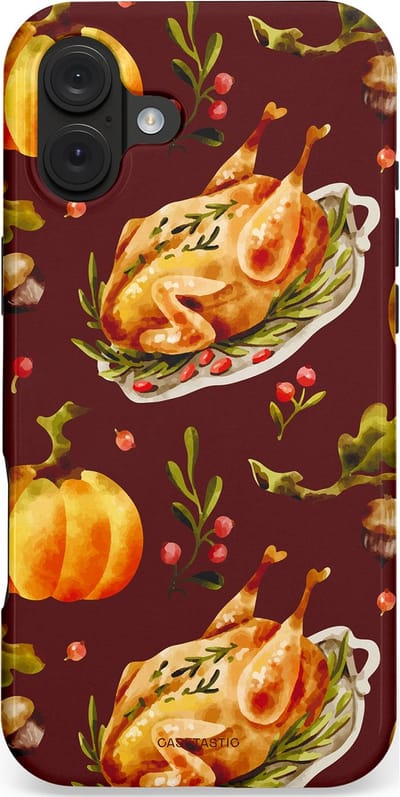 Casetastic hoesje geschikt voor Apple iPhone 16 Plus - MagSafe - Dubbellaagse bescherming - Overvloed - Fashion Case - Bruin Bordeaux Goud Oranje