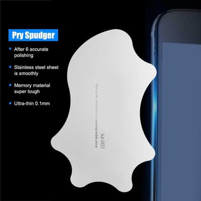 Dailygoods - Metalen Pry Tool - Mobiele Telefoon Reparatie - Professionele Gereedschapset - Zilver - Roestvrij Staal - Ultra Dunne Demonteren Kaart -...