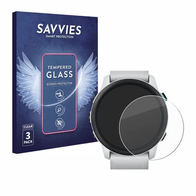 Savvies - Glas Screenprotector voor Garmin Forerunner 745 - Gehard Beschermglas 9H 3 Stuks