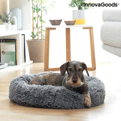 InnovaGoods - Dierenmand - 60cm - Hondenmand - Kattenmand - Fluffy - Anti Stress - Extra zacht - Anti Slip - Grijs test